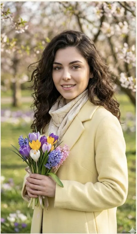 Realistic Spring Greeting Card Design