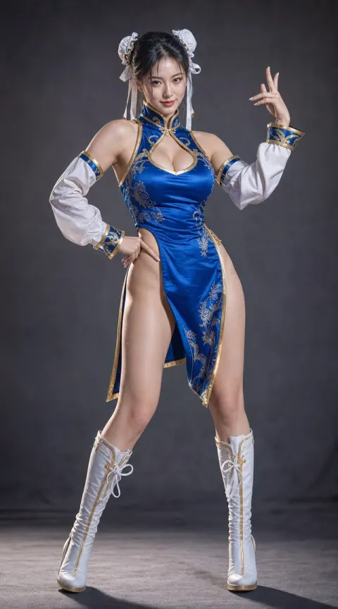 Sexy cosplayer of Chun-Li