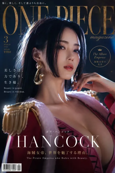 high-end fashion magazine cover of Hancock