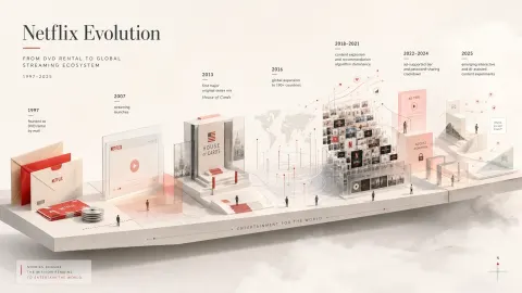 editorial-style information visual of Netflix