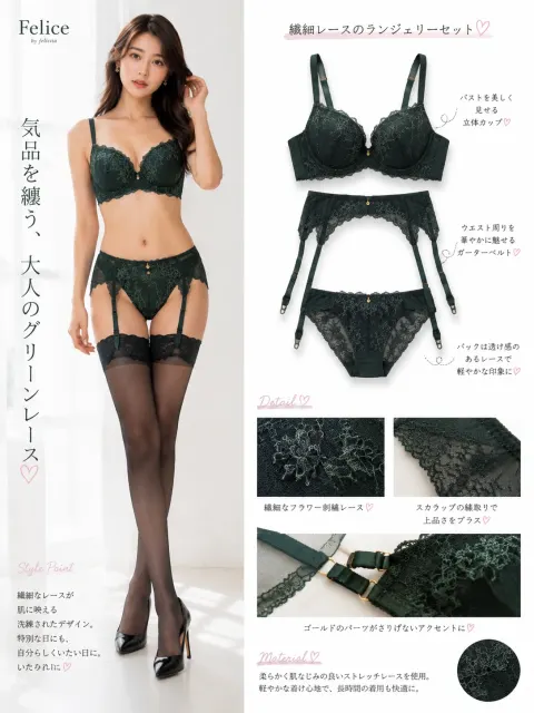 Japanese fashion catalog page of lingerie