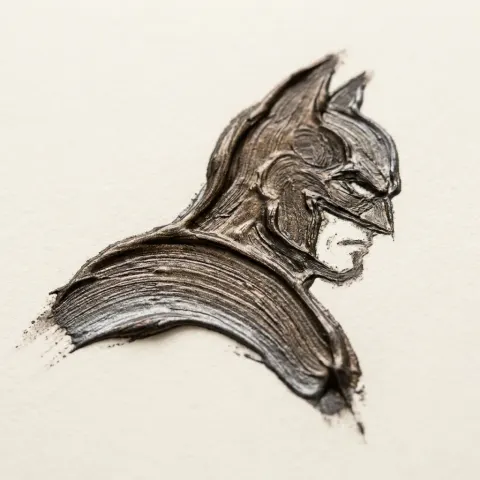 metallic paint brushstroke of logo