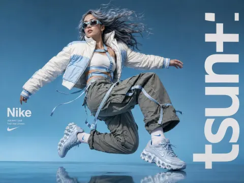 High fashion photograph of nike ads