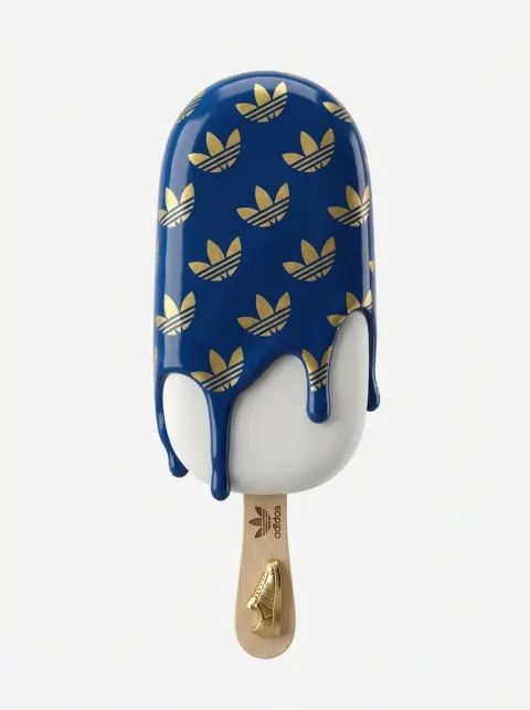 Brand ads on ice cream of Adidas