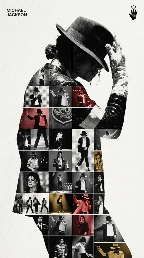 Conceptual tribute poster of Micheal Jackson