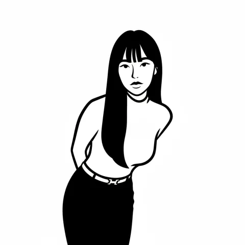 notion style portrait of woman