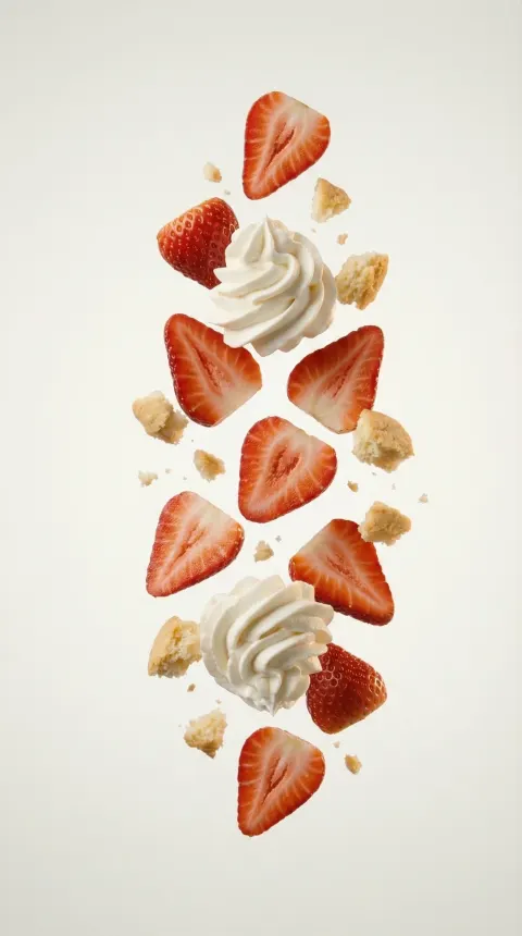 Professional poster of strawberry slices