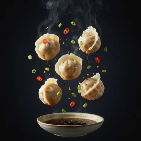 Food professional photography of dumplings