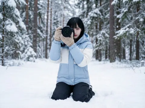 women is photographing