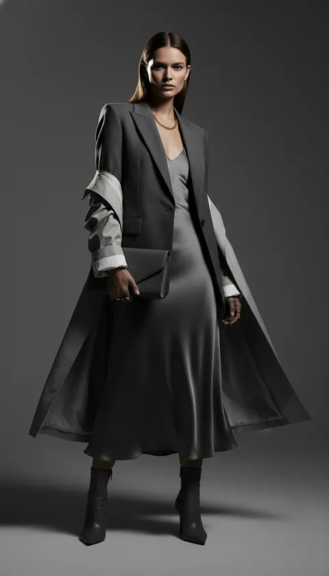 High‑fashion editorial shot of a female model