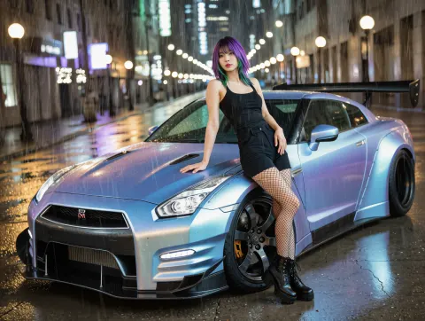Korean girl with GTR