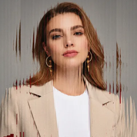 vertical slice glitch effect