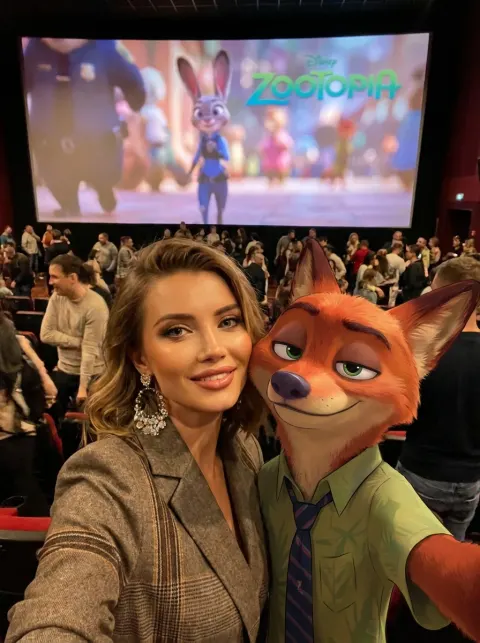 Sefie with Nick from zootopia