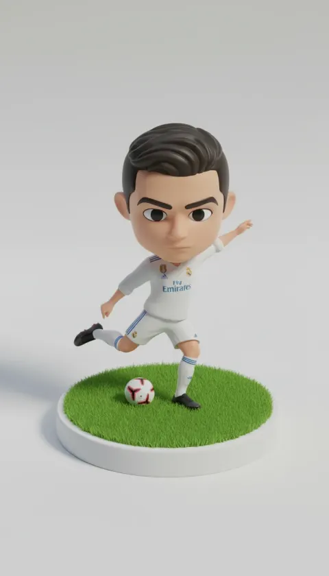 3D cartoon figure of Ronaldo