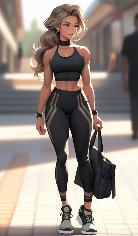 Beautiful russian girl fitness trainer