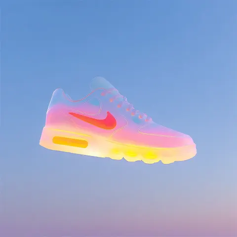 Floating nike sneaker