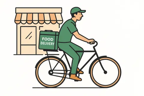 Vector illustration of food delivery