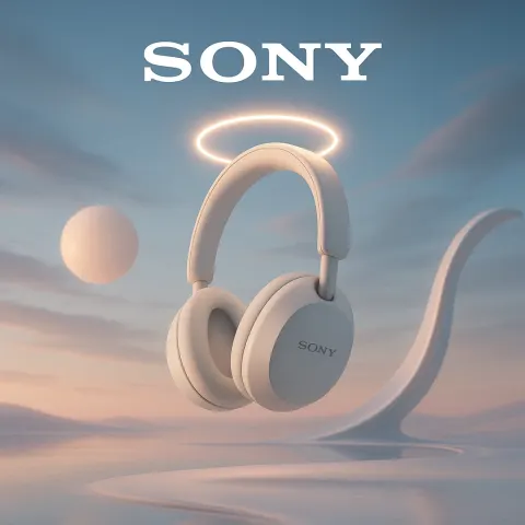3D futurist advertisement of sony
