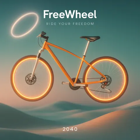 3D futurist ads for bicycle