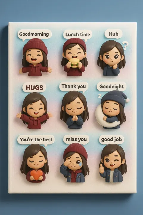 3D chibi-style kawaii sticker