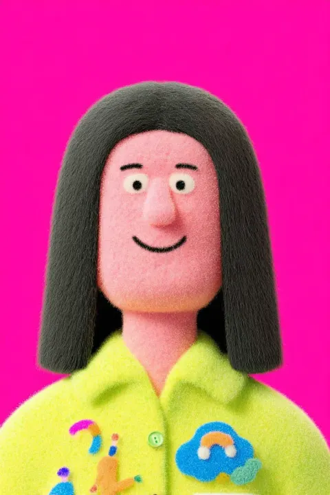 Cartoon portrait of Kpop star