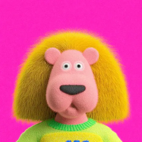 Cartoon lion portrait