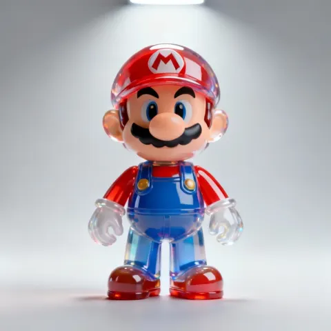 3D  glossy translucent Mario