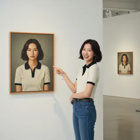 Meet your own painting portrait in gallery