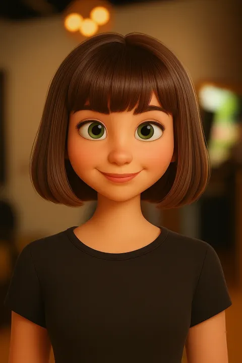 Pixar style portrait from reference photo
