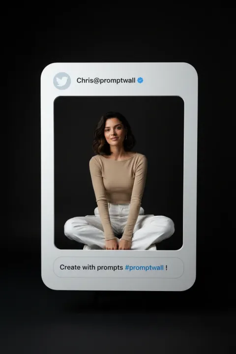 Social media frame cutout portrait of Twitter