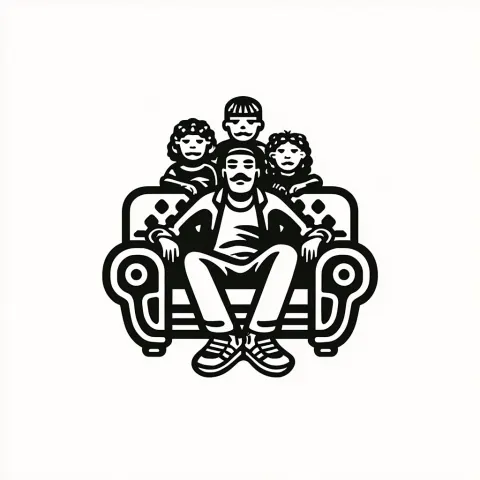 Black & white minimal icon