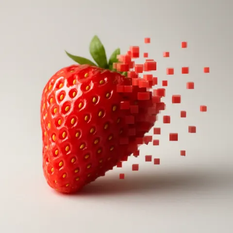 Food pixel of strawberry