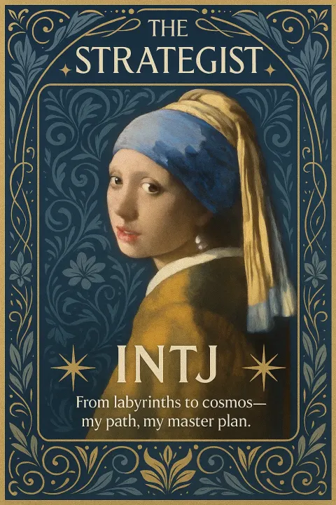 MBTI sharing card of girl with pearl earrings