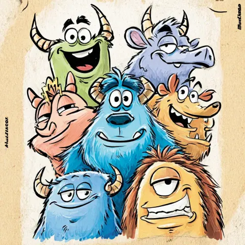Cartoon characters from Monsters University