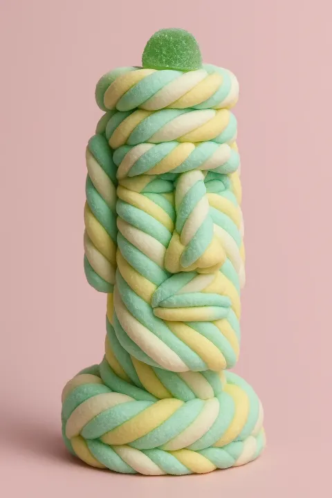 Moai statue  made from marshmallow
