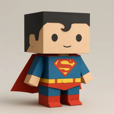 Paper toy of superman