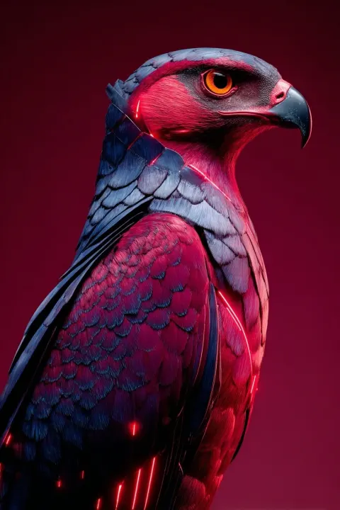 Side view of cyber bird
