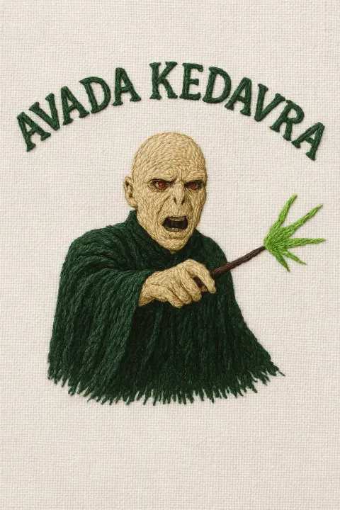 Embrodery style lord voldmort