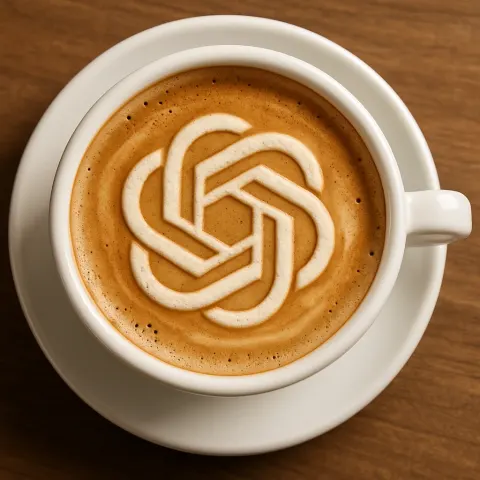 Foam art of openai's logo