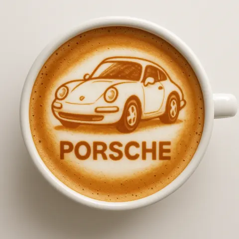 Foam art of porsche 911