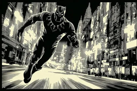 Comic book style super hero