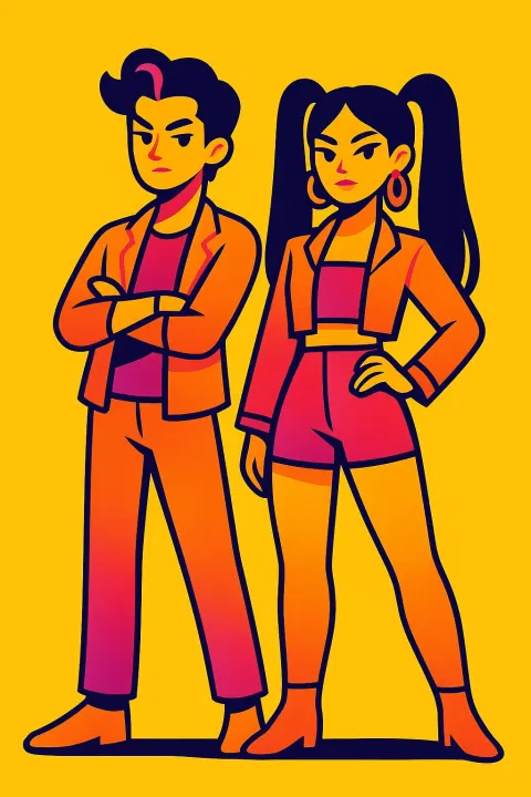 Modern flat style cartoon illustration