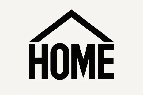 Word-outline of 'home'