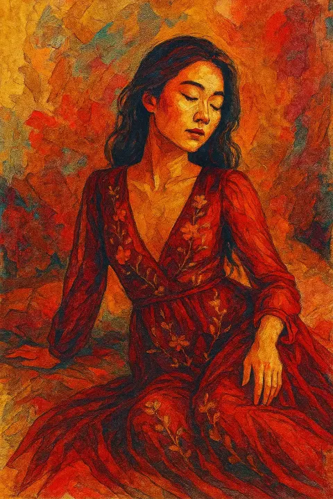 Textured illustration style of women portrait