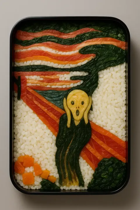 Mosaics bento box of the scream