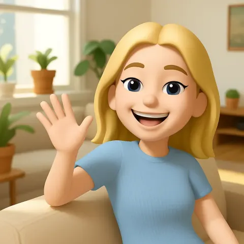 3D momoji style women potrait