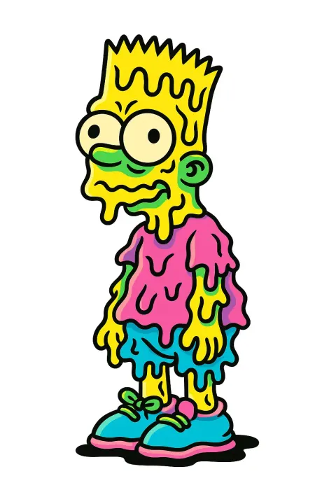 Wavy melting style simpson