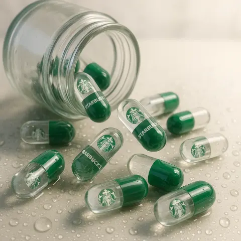 Glass capsule of starbucks