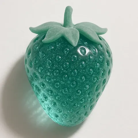 Translucent glass strawberry