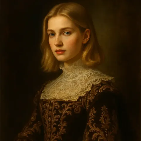 19th oil painting women headshot